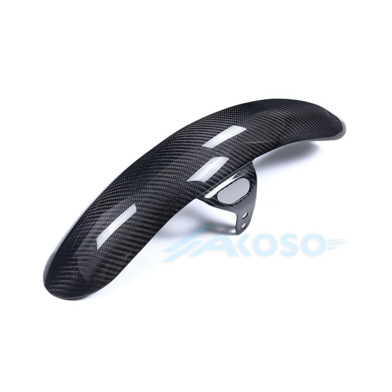 AKOSO Carbon Fiber Front Fender For Harley Davidson Dyna Street Bob Low Rider FXDC FXDLS 2007-2017