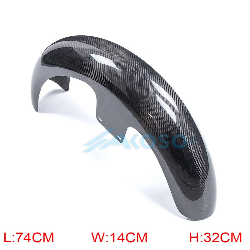 AKOSO Carbon Fiber 21" Front Fender for Harley Davidson Touring Street Glide Road Glide Road King Custom Baggers