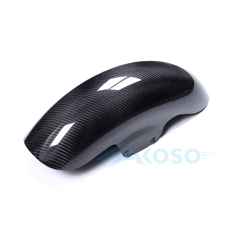 AKOSO Dry Carbon Fiber Chopped Short Front Fender Mudguard For Harley Touring 2024+ Road Glide Electra Glide Street Glide