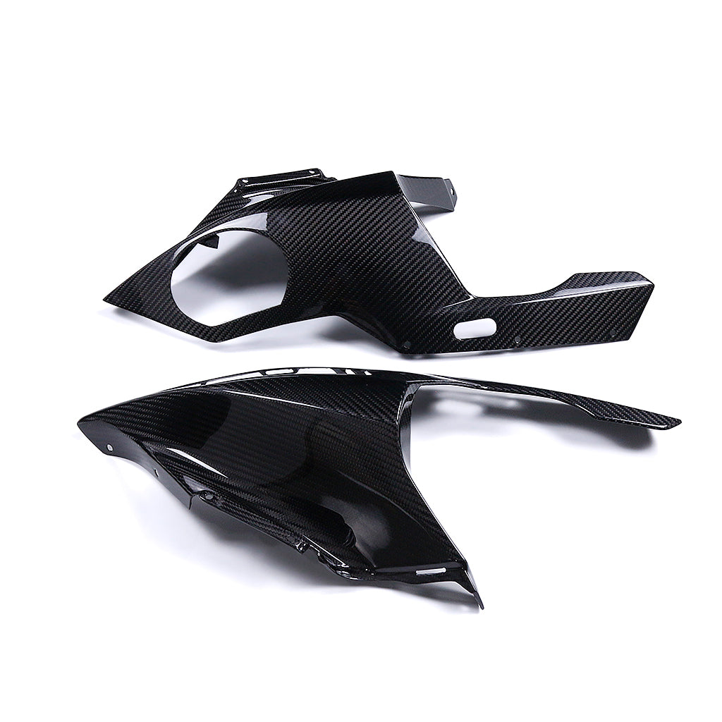 AKOSO 2009-2014 BMW HP4 S1000RR Carbon Fiber Front Headlight Fairing Side Cowls