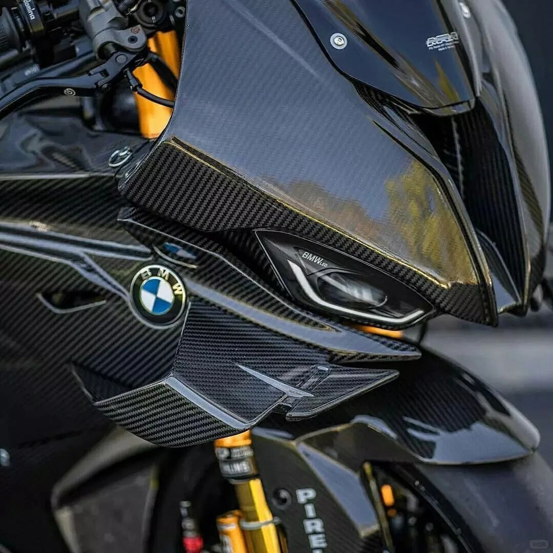 AKOSO 2023+ BMW S1000RR Carbon Fiber Headlight Nose Cowl Front Fairing