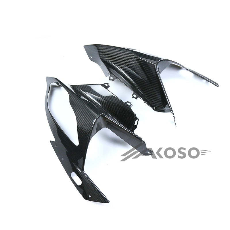 AKOSO 2015-2018 BMW S1000RR Carbon Fiber Motorcycle Front Upper Nose Fairing Headlight Cover