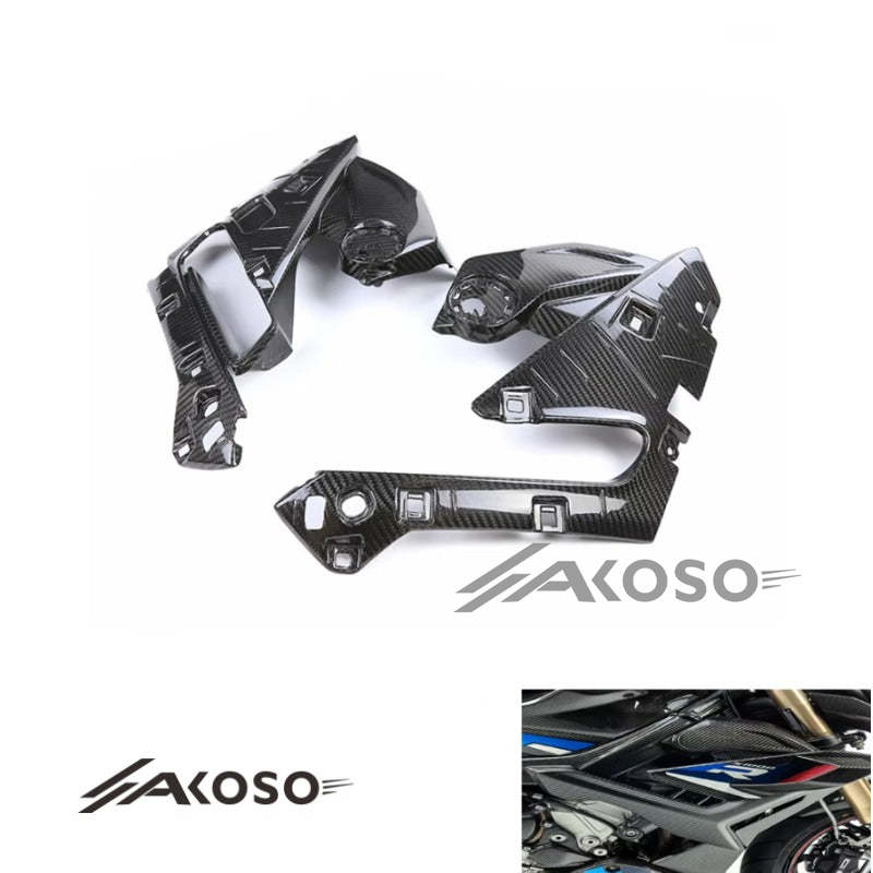 AKOSO 2021-2023 BMW R1250RS R 1250 RS Carbon Fiber Motorcycle Tank Lower Frame Side Panels Fairing