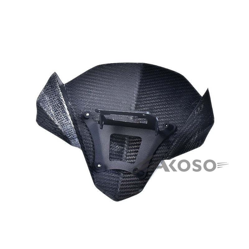 AKOSO 2019-2024 Honda CB650R Carbon Fiber Front Windscreen Windshield Wind Deflector Screen