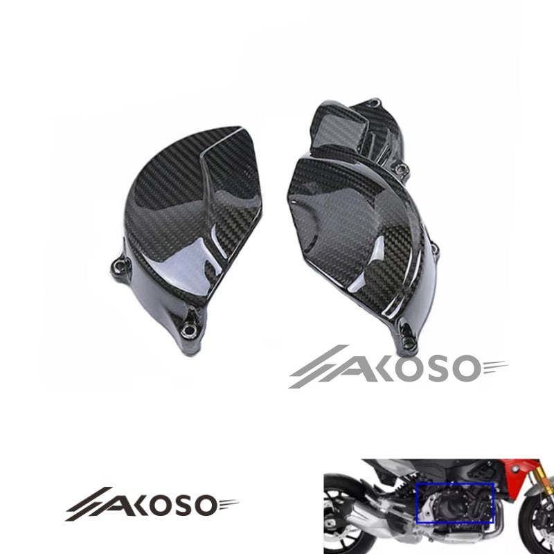 AKOSO 2021 2022 Aprilia RS660 Carbon Fiber Motorcycle Left and Right Engine Clutch Covers