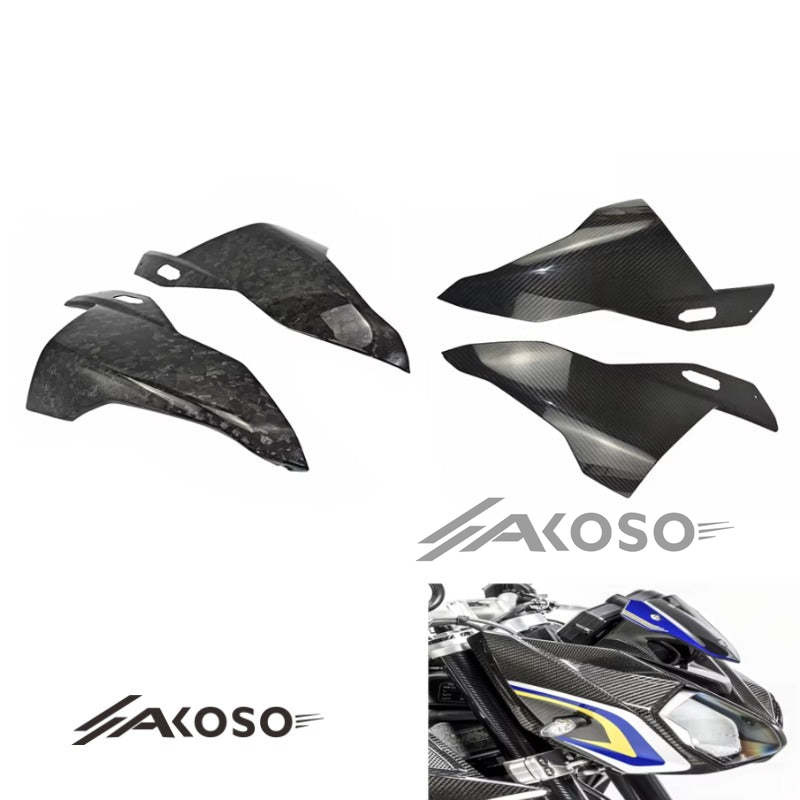 AKOSO 2019-2022 BMW S1000RR M1000R HP4 Real Carbon Fiber Front Headlight Fairing Cover