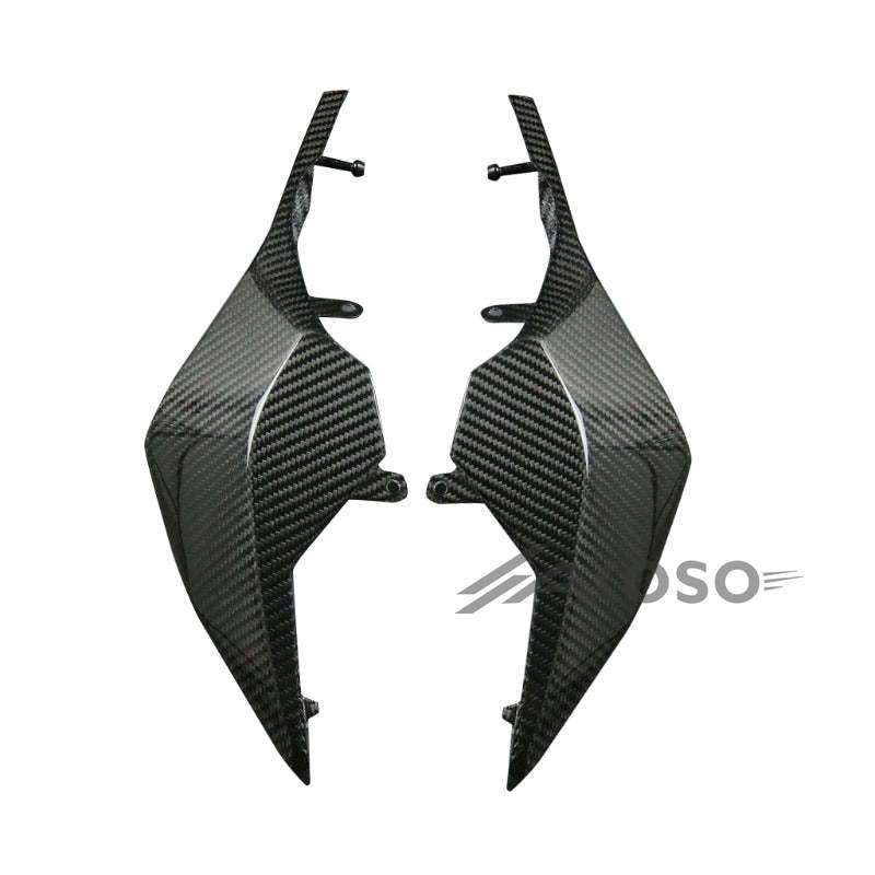 AKOSO 2014-2018 Honda CB650F CBR650F / 2019+ CB650R CBR650R Carbon Fiber Motorcycle Rear Side Tail Seat Fairing Cover Cowl