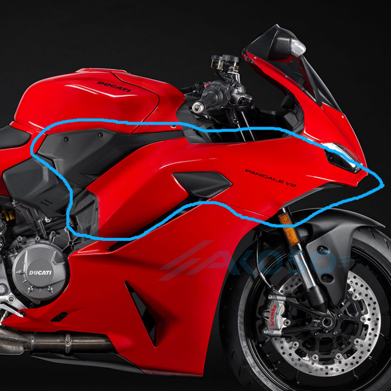 AKOSO 2025+ Ducati Panigale V2 V2S Carbon Fiber Side Panels Upper Side Fairing