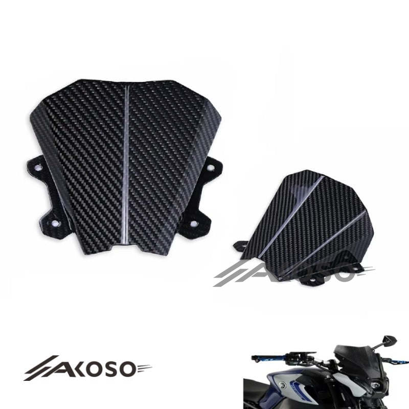 AKOSO Yamaha MT09 FZ09 2021-2024 Carbon Fiber Air Deflector Fairing Windshield