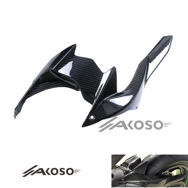 AKOSO 2015-2024 Kawasaki Ninja H2 H2R Carbon Fiber Motorcycle Rear Fender Hugger Mudguard