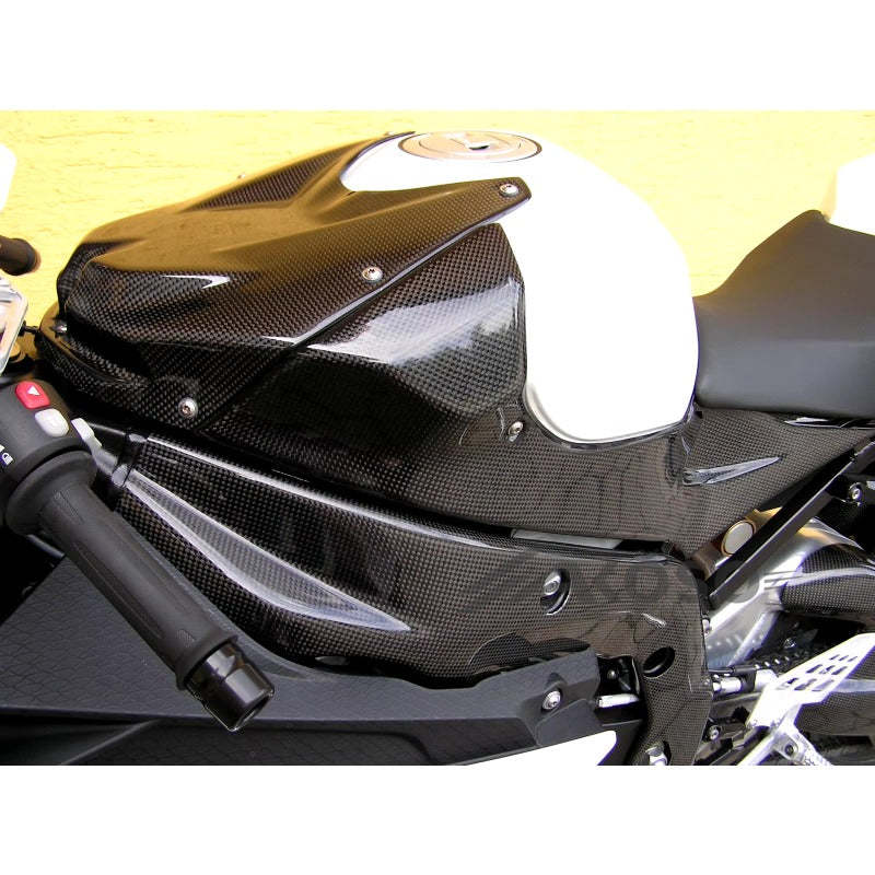 AKOSO 2009-2014 BMW S1000RR HP4 Carbon Fiber Motorcycle Fuel Gas Tank Side Panels Side Fairings