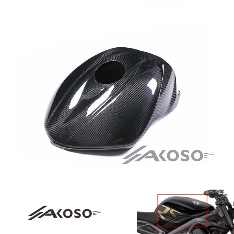 AKOSO 2016-2021 Triumph Triple 765 R/RS Carbon Fiber Tank Cover Motorcycle Accessories