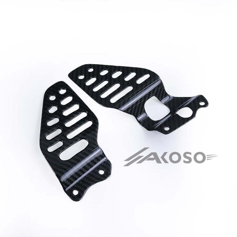 AKOSO 2017-2024 Yamaha R6 Carbon Fiber Heel Guards Protectors Shield Guard Cover