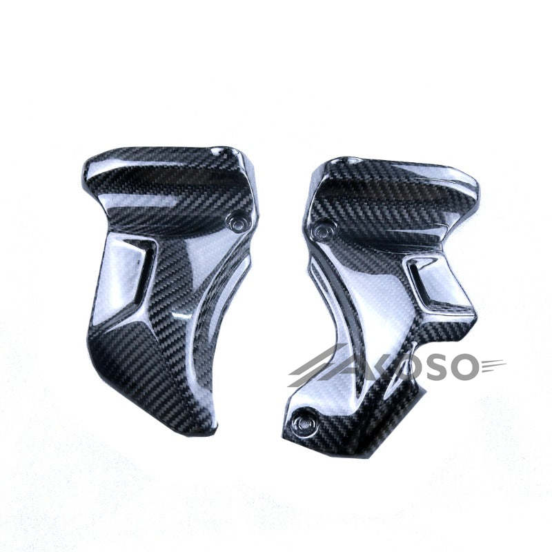 AKOSO 2018-2024 Kawasaki Z900RS Carbon Fiber Front Frame Covers Side Panels Steering Bar