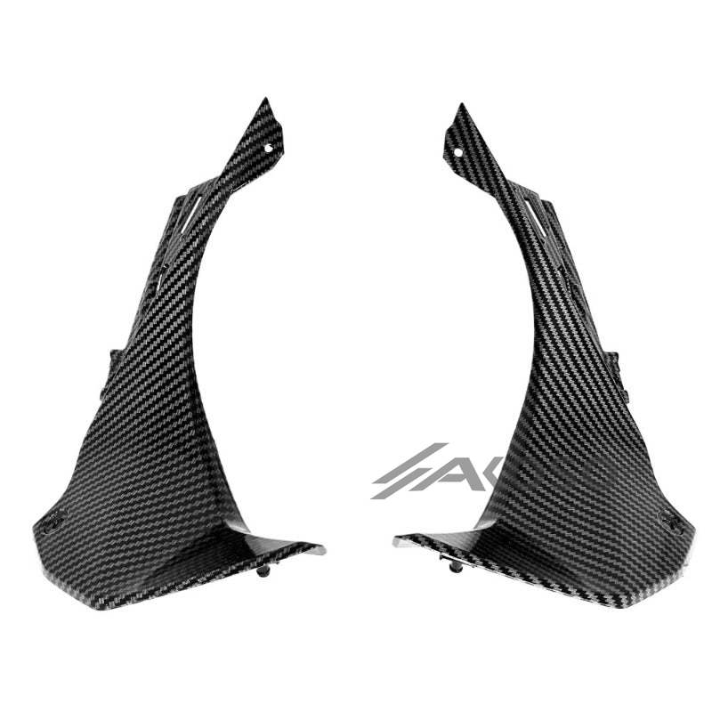 AKOSO 2019-2022 Kawasaki Ninja ZX-6R Carbon Fiber Motorcycle Upper Front Dash Air Cover Fairing