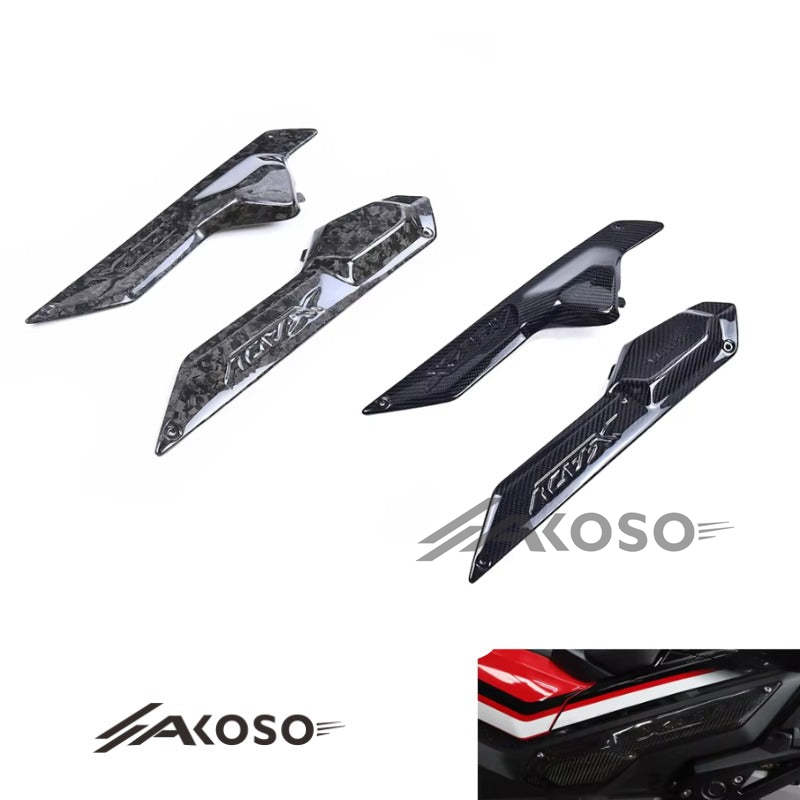 AKOSO 2017-2019 Honda XADV 750 Carbon Fiber Footrest Side Panels Side Trim Covers Motorcycle