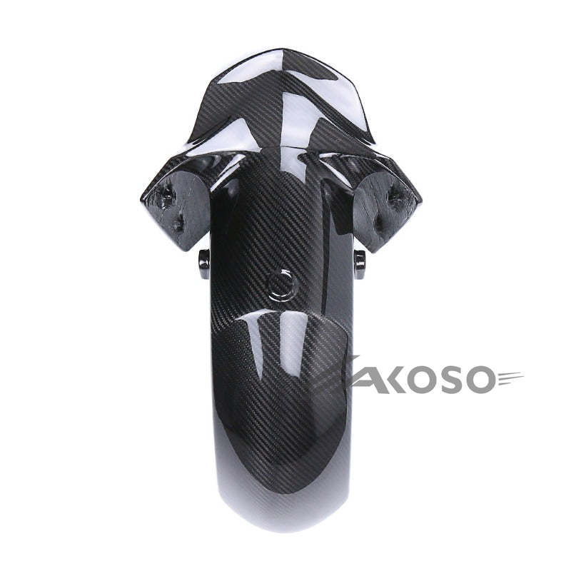 AKOSO 2017-2024 Yamaha XMAX 300 Carbon Fiber Front Fender Mud Guard Wheel Cover Hugger Mudguard