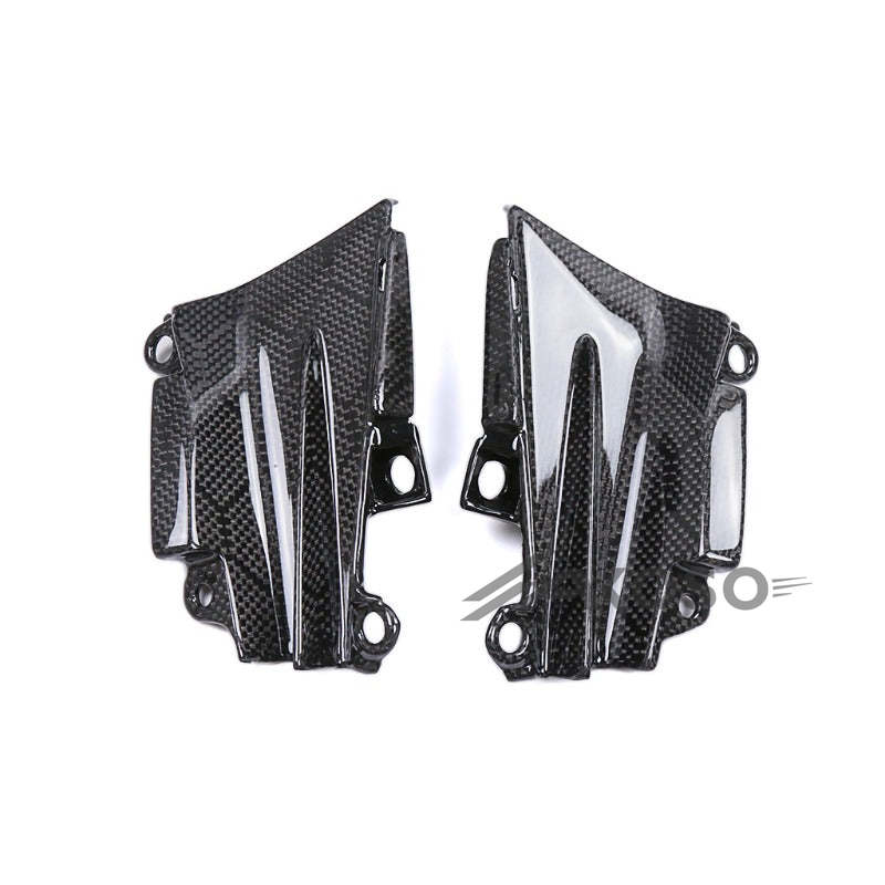 AKOSO 2014-2019 Kawasaki Z1000 Carbon Fiber Motorcycle Front Air Intake Ram Insert Trim Panel Fairing