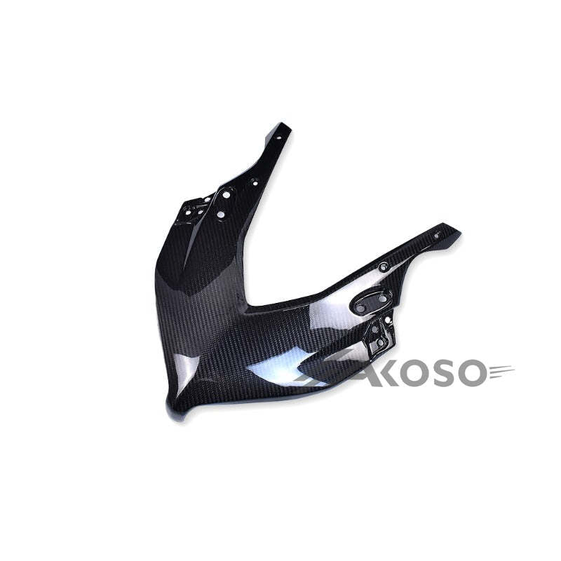 AKOSO 2019-2023 Honda CB650R CBR650R Carbon Fiber Upper Front Headlight Nose Housing Fairing Cover