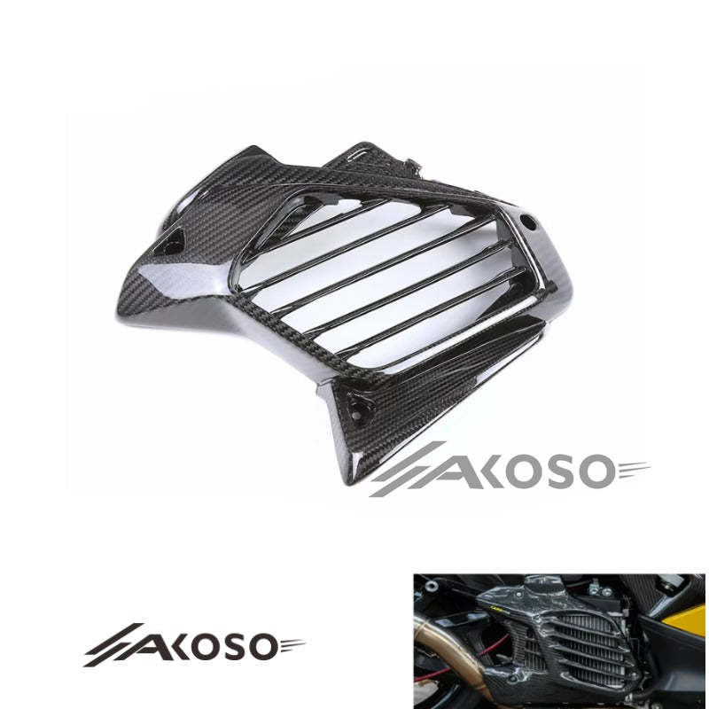 AKOSO 2016+ Yamaha NVX155 AEROX155 Carbon Fiber Radiator Grille Guard Cover Protector