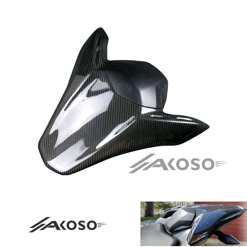 AKOSO 2017-2019 Kawasaki Z900 Carbon Fiber Motorcycle Rear Passenger Seat Cowl Tail Pillion Seat Cover