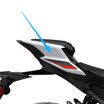 AKOSO 2025+ Yamaha R9 Carbon Fiber Rear Seat Side Panels Tail Fairing
