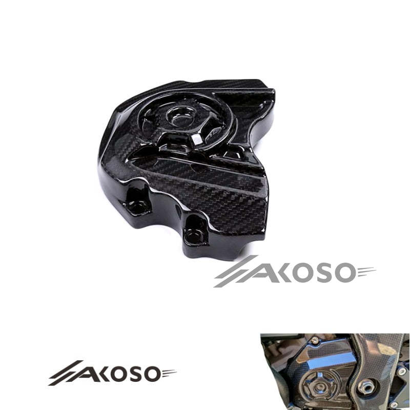 AKOSO 2021-2024 Kawasaki Ninja ZX10R ZX-10R Carbon Fiber Motorcycle Rear Chain Sprocket Cover Fairing Cowl