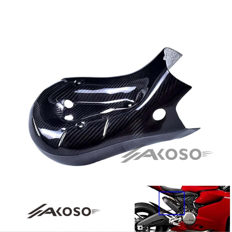 AKOSO Ducati Panigale 899 1199 Carbon Fiber Motorcycle Exhaust Pipe Cover Fairing