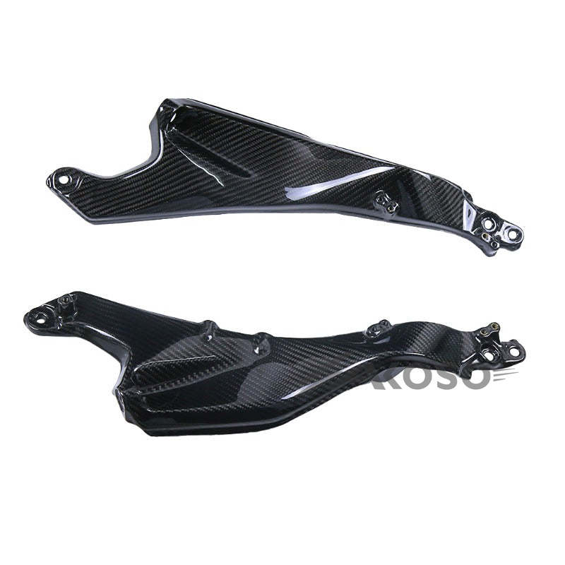 AKOSO 2015-2024 Kawasaki Ninja H2 H2R Carbon Fiber Motorcycle Rear Seat Side Plate Panels Frame Fairings