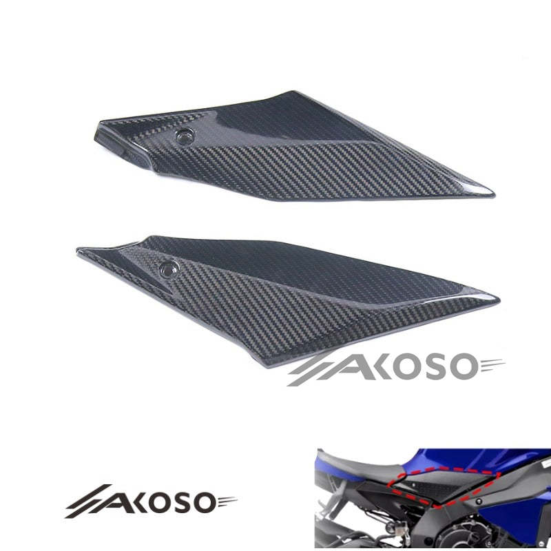 AKOSO 2015-2019 Yamaha R1 R1M Carbon Fiber Gas Fuel Tank Side Cover Fairing