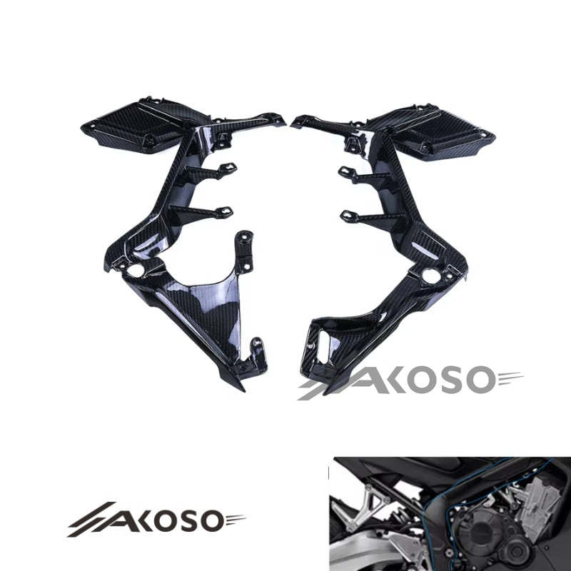 AKOSO 2014-2018 Honda CB650F CBR650F Carbon Fiber Motorcycle Fairing Side Panels Frame Cover