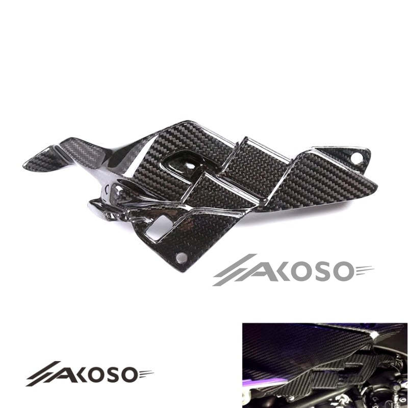 AKOSO 2015-2019 Yamaha YZF-R1 R1M Carbon Fiber ECU Panel Fairing Motorcycle Left Engine Cover