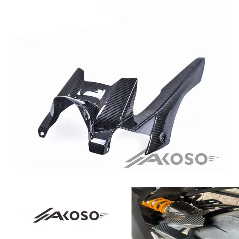 AKOSO 2014-2022 Yamaha MT07 MT-07 Carbon Fiber Rear Hugger Fender Splash Mud Dust Guard Mudguard