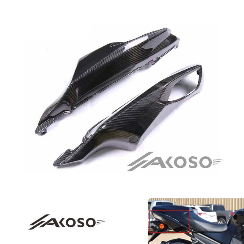 AKOSO 2013-2015 Kawasaki Ninja ZX-14R ZZR1400 Carbon Fiber Rear Tail Seat Side Panels Cover Fairing