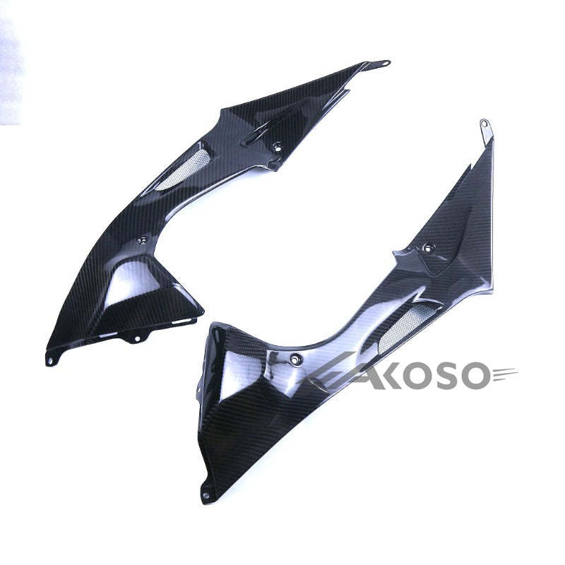 AKOSO 2009-2014 BMW S1000RR HP4 Carbon Fiber Motorcycle Fuel Gas Tank Side Panels Side Fairings