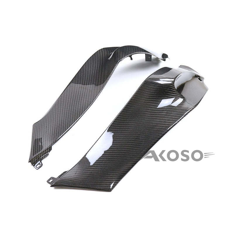 AKOSO 2021-2024 Kawasaki ZX10R ZX-10R Carbon Fiber Motorcycle Front Fuel Tank Side Panels Plate Fairing