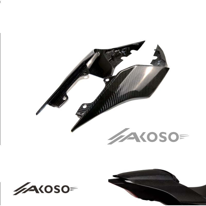 AKOSO 2015-2019 Yamaha YZF R1 R1S R1M Carbon Fiber Tail Frame Cover Fairing Rear Seat Side Panel Cover