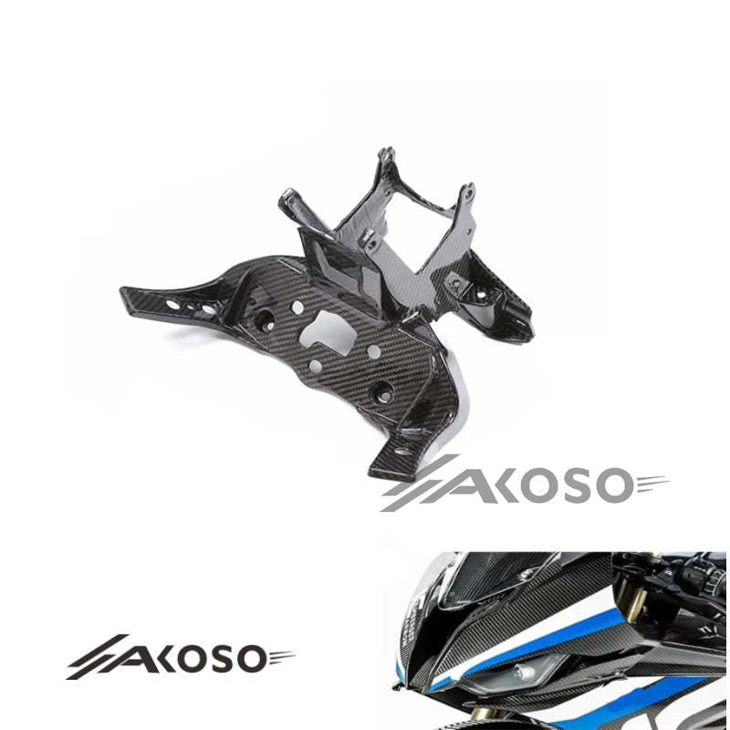 AKOSO 2019-2022 BMW S1000RR Carbon Fiber Headlight Bracket Headlamp Upper Stay Fairing