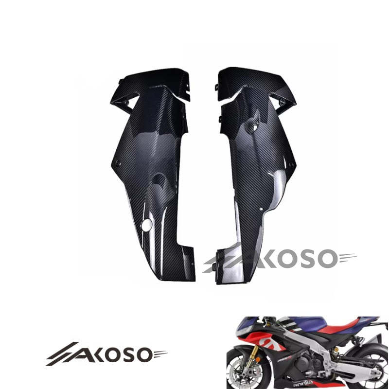 AKOSO 2016-2020 Aprilia RSV4 Carbon Fiber Belly Pan Fiber Lower Side Fairings Motorcycle Accessories