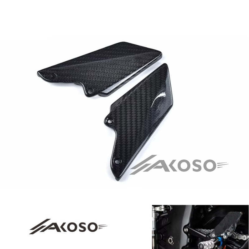 AKOSO 2021-2024 Honda CBR1000RR-R Carbon Fiber Motorcycle Rearset Heel Guard Plate Covers