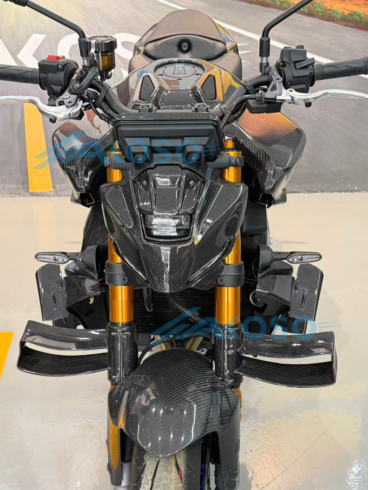 AKOSO Yamaha MT‑09 2024+ Full Carbon Fiber Fairing Kit 30 Pieces Complete Bodywork Set