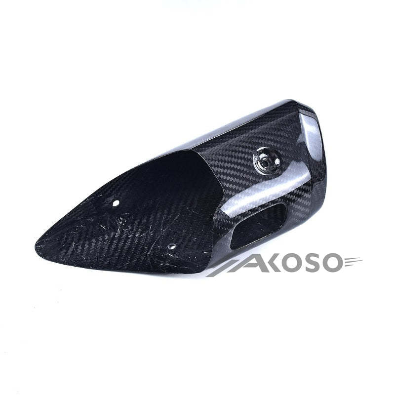 AKOSO Yamaha MT07 MT-07 2014-2017 Carbon Fiber Motorcycle Muffler Exhaust Pipe Heat Shield Cover