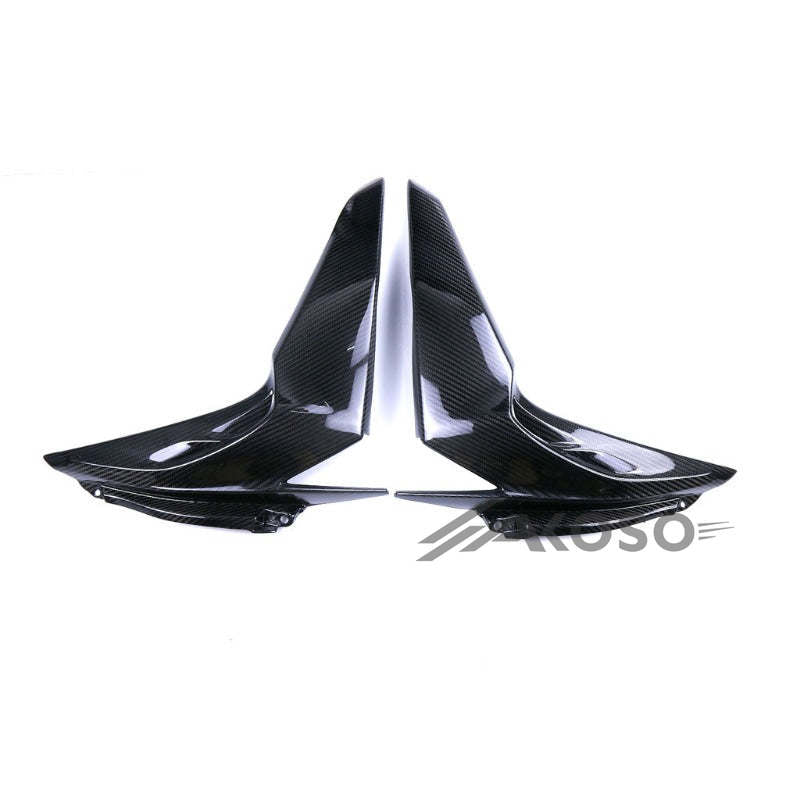 AKOSO 2014+ Kawasaki Z1000 Carbon Fiber Motorcycle Front Spoiler Side Panels Fairing Kits