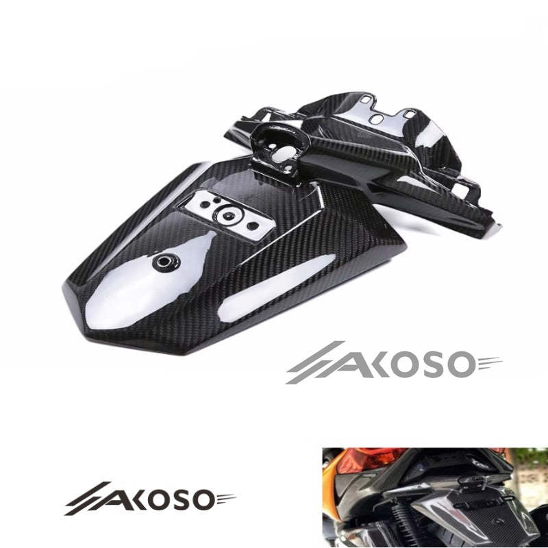 AKOSO 2017-2024 Yamaha XMAX 250 300 Carbon Fiber Rear Fender Hugger Mud Flap Splash Mudguard