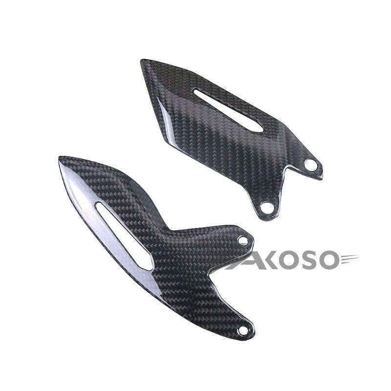 AKOSO Kawasaki Ninja H2 H2R 2015-2024 Carbon Fiber Motorcycle Rear Footrest Plate Fairing Kit Heel Guards