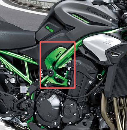 AKOSO 2025+ Kawasaki Z900 / Z900 SE Carbon Fiber Frame Covers