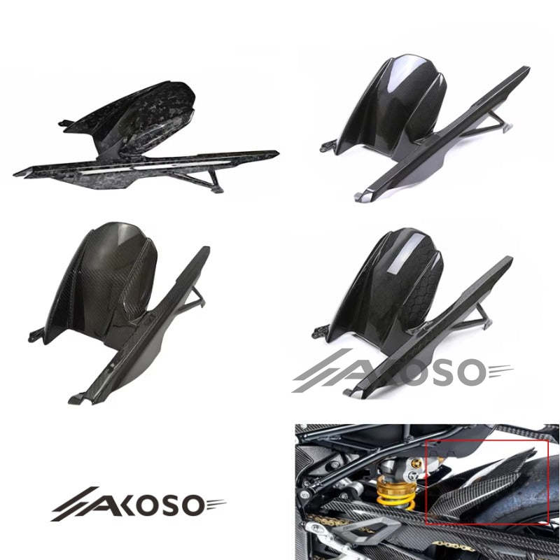 AKOSO 2019-2022 BMW S1000RR Carbon Fiber Rear Fender Splash Chain MudGuard Rear Hugger