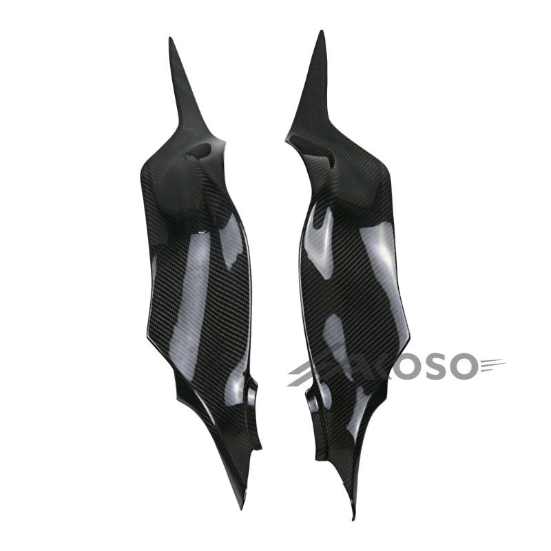 AKOSO 2019+ Kawasaki Ninja ZX-6R Carbon Fiber Fuel Tank Side Panels Motorcycle Fairing