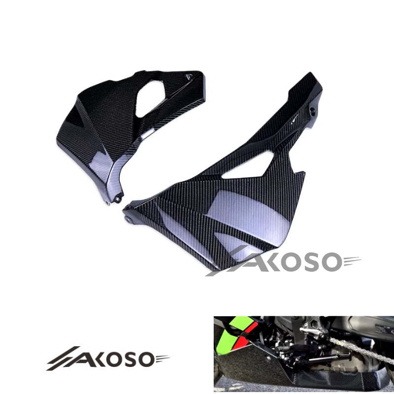 AKOSO 2020-2024 Kawasaki Ninja ZX-25R Carbon Fiber Motorcycle Accessories Lower Belly Pan Fairing Cowl