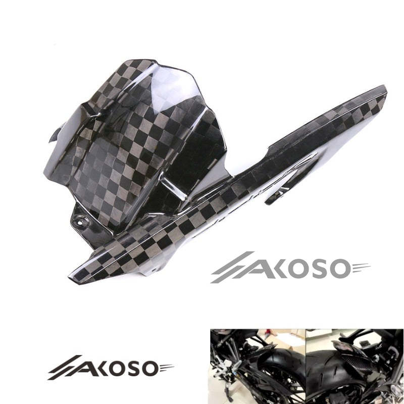 AKOSO 2020-2024 Kawasaki Z900 Carbon Fiber Motorcycle Rear Fender Hugger Mudguard